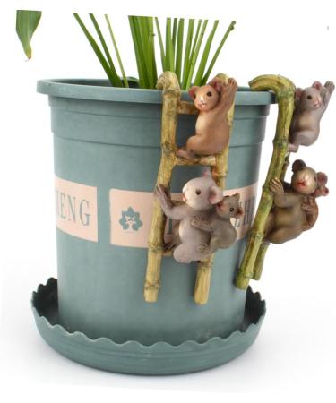 Yardwe Mini Resin Animal Pots - Climbing Koala Flowerpot Ornaments for Home Decor - International Shipping Available - Buy Online on GoSupps.com