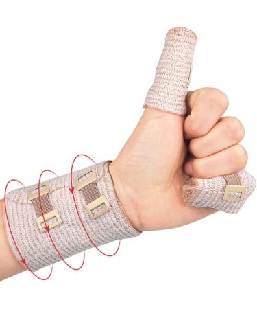 FOMIYES Striped Elastic Head Wraps & Athletic Tape - Pain Relief Knee Wraps Non-Stick 2 Rolls 10x4cm - Buy Online on GoSupps.com