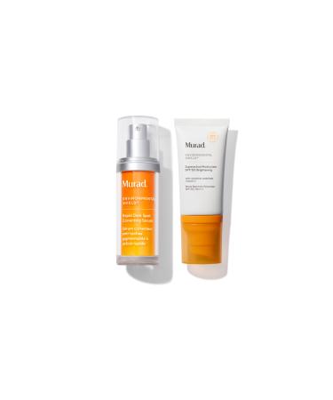 Murad Bright & Sunny Combo - Rapid Dark Spot Correcting Serum and Superactive Brightening Moisturizer SPF 50 with Tranexamic and Glycolic Acids for Brighter Youthful Glow Set of 2