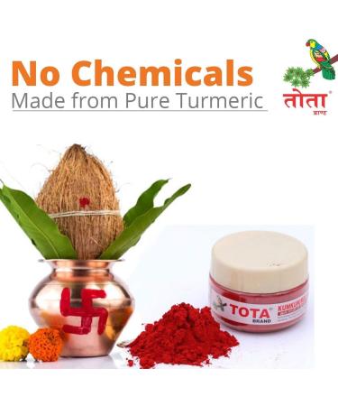 TOTA Kumkum Roli pour Puja et Tilak (150 gm) 100% pur curcuma Lot de 6 (25 g 6) Couleur - Rouge - Buy Online on GoSupps.com