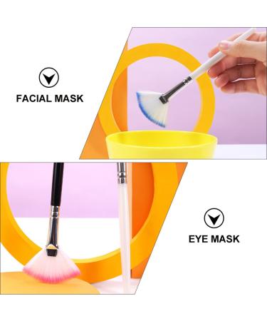 Beaupretty 8pcs Fan Mask Brush Set - Eyelash Tools & Makeup Applicator for Mascara & Facial Masks - Premium Artificial Fiber - Black & White - Buy Online on GoSupps.com