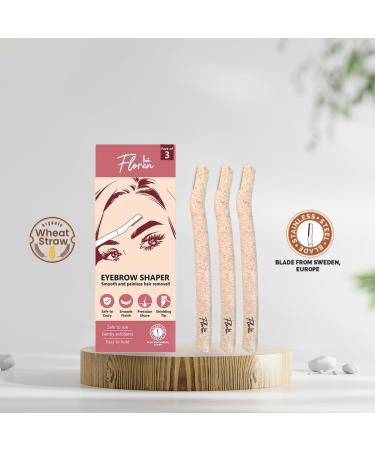 Floren 3 Pack Eyebrow Razors for Women | Eyebrow Precision Shaper | Reusable and Salon Look - Dermaplaning Tool and Eyebrow Shaping | Eyebrow Razor for Flawless Eyebrows and Skincare | Easy to Hold - Buy Online on GoSupps.com