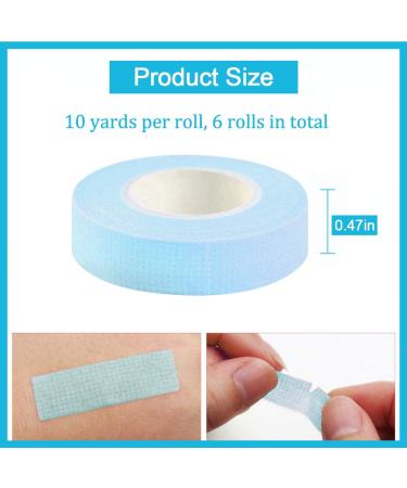 6 Rolls Eyelash Extension Tape - Micropore Adhesive Lash Tape (0.5 Inch x 10 Yards Blue) for Isolation & Application | Ebanku - Buy Online on GoSupps.com