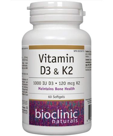 Bioclinic Naturals Vitamin D3 & K2 60 Gels by Bioclinic Naturals - Buy Online on GoSupps.com