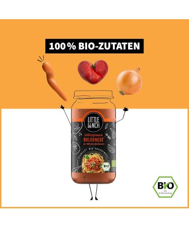 Little Lunch Bio Bolognese Sauce | 100% Organic Beef | Sugar-Free & Lactose-Free | No Artificial Additives | 6 x 250g - International Shipping Available - Buy Online on GoSupps.com
