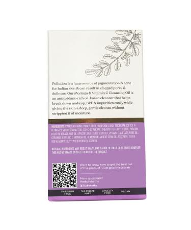 Buy Dr. Sheth's Moringa & Vitamin C Face Cleansing Oil Deep Pore Cleansing Makeup Remover & Hydrating Formula for All Skin Types | 50 ml - Buy Online on GoSupps.com