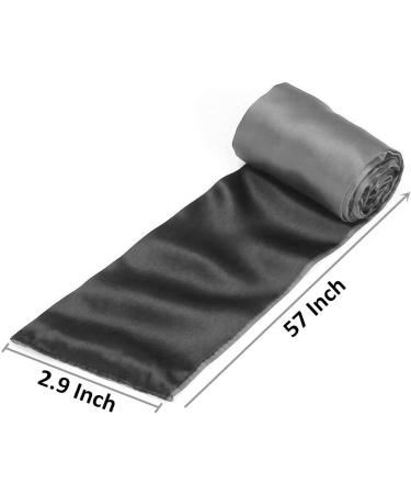 Soft Silk Satin Eye Mask - Comfortable Adjustable Blindfold for Sleep & Travel | 2pcs Black - Buy Online on GoSupps.com