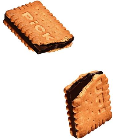 PiCK UP Dark Biscuit Bars 2 Crunchy Cookies with Dark Chocolate Chalkboard (5 x 28 g) - Buy Online on GoSupps.com