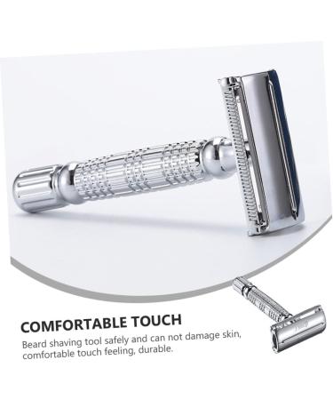 Beaupretty Manual Butterfly Open Safety Razor - Double-Edged Facial & Beard Razor for Men - Premium Metal Shaving Tool - Buy Online on GoSupps.com