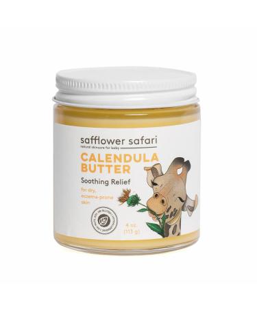 Calendula Butter for Baby | Soothing Eczema Relief & Diaper Rash Care | Hypoallergenic All-Natural Formula | Plant-Derived | Made in USA by Safflower Safari - Buy Online on GoSupps.com