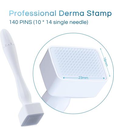 Dr.roller Derma Stamp Adjustable Microneedling Stamp Pen 0-3mm with 140 Titanium Pins Professional Dermastamp Microneedling Pen Derma Pen Derma Roller Hair Beard Growth for Men and Women - Buy Online on GoSupps.com