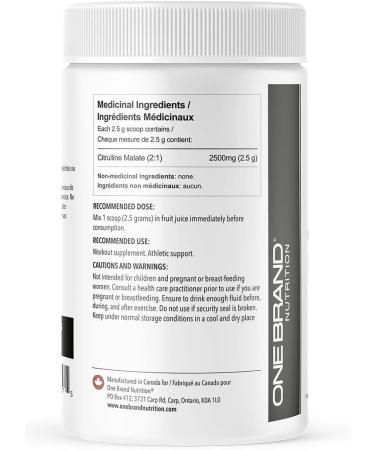One Brand Nutrition L-Citrulline Malate Powder 100% PURE Vegan (500g) | 200 Servings - Buy Online on GoSupps.com