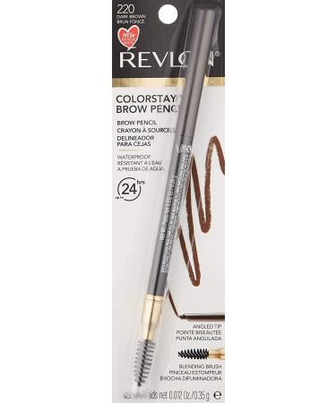Revlon Colorstay Brow Pencil 220 Dark Brown - Long-lasting Eyebrow Makeup (0.012 oz) - Buy Online on GoSupps.com