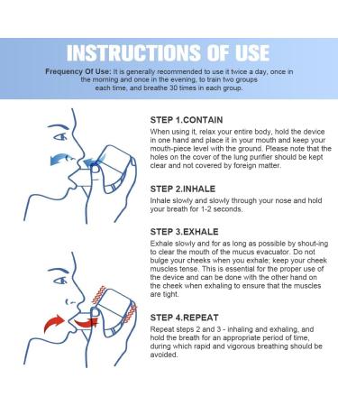 ACWOO Lung Exerciser and Mucus Clearing Device Mucus Removal Device Hand-Held Breathing Exerciser for Better Fitness & Sleep Blue - Buy Online on GoSupps.com