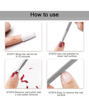 Cuticle Pusher Remover Triangle Cuticle Peeler Scraper Stainless Steel Nail Gel Remover Professional Nail Tool for Removing UV Manicure Treatments - Buy Online on GoSupps.com