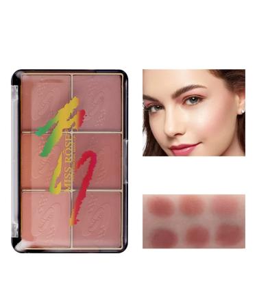 Paminify 6 Colors Matte Mineral Blush Palette for Contouring and Highlighting with Marble Brush - Bright Shimmer for Cheeks, Lips, and Eyes - Buy Online on GoSupps.com