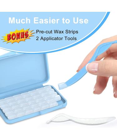 Braces Wax 10 Pack with 50 Precut Wax Strips - Food-Grade Dental Wax for Braces & Aligners - Mint+Aloe Vera+Vitamin E - Stick Better - Includes Storage Box & Applicator Tools - Buy Online on GoSupps.com