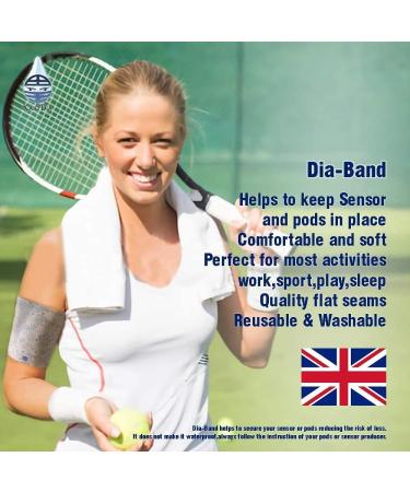 Dia Band: Glucose Sensor Protection Bracelet for Freestyle Libre Medtronic Dexcom & Omnipod - Comfortable & Reusable for Diabetics (M 27-30 cm) - Buy Online on GoSupps.com