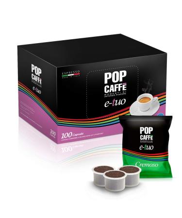 Pack of 100 POP E-TUO cream capsules compatible with Fleur et LUI CAF