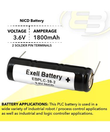 Buy (2-PACK) 3.6V PLC Comp Backup Battery - Compatible with Varta P01HL3N2 & Epson QX16 - International Shipping Available - Buy Online on GoSupps.com