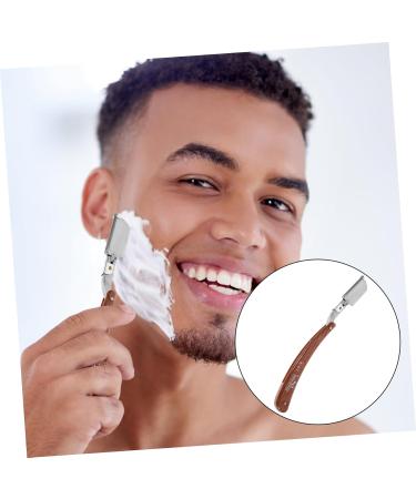 Vintorky Mustache Razor for Men - Travel-Friendly Manual Hair Trimmer with Earth Color Wood Handle & Stainless Steel Blades - Buy Online on GoSupps.com