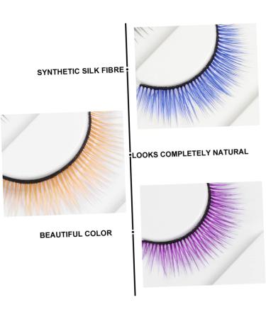 minkissy 3 Pairs 3d False Eyelashes Halloween Eyelash Faux Lashes Reusable Makeup Lashes Color Lashes Halloween Eye Lashes False Lashes Eyelashes Cross Accessories Synthetic Silk Fiber - Buy Online on GoSupps.com