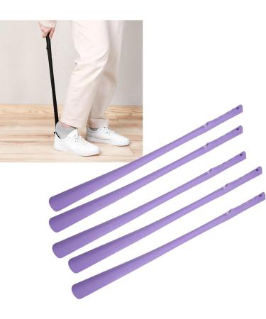 Comfortable Long Handle Shoe Puller Tool | 5-Part Non-Slip Shoe Aid for Seniors | Extra Long Purple Handle - Buy Online on GoSupps.com