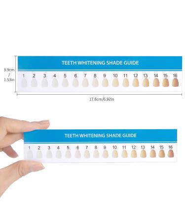 LVCHEN 16 Colors Teeth Whitening Shade Guide - Professional & Household Tooth Bleaching Chart - 25PCS - Buy Online on GoSupps.com