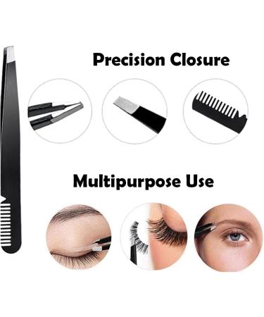 4 in 1 Eyebrow Razor Kit for Women and Men - Professional Grooming Set with Trimmer, Tweezer, Scissor, Eyelashes Roller, and Storage Bag - Buy Online on GoSupps.com