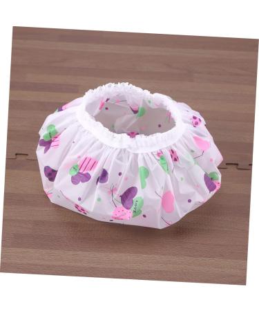 Healeved 10pcs Thicken Plastic Shower Cap Set - Waterproof Bathing Hat for Miss Swimming - Shower Bath Hat - Buy Online on GoSupps.com