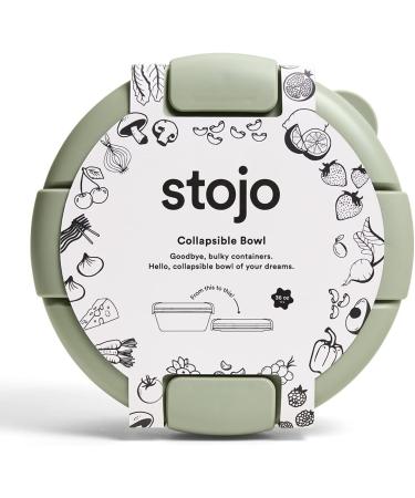 STOJO Collapsible Bowl - Sage Green 36oz | Reusable Silicone Bowl for Travel, Meal Prep, Camping | Microwave & Dishwasher Safe - Buy Online on GoSupps.com