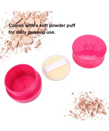 Vintage Rose Powder Quack Container - Anggrek Makeup Loose Powder Dispenser with Black Powder Quaste | Ideal for Cosmetics Bag - Buy Online on GoSupps.com