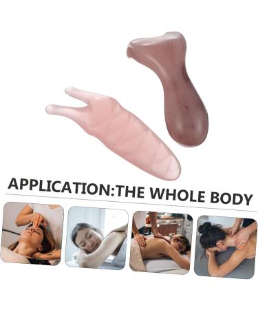 Magiclulu 4-Piece Facial Massage Tools Set - Acupressure Pencil & Gua Sha Board - Natural Beeswax - Spa Quality Skin Massage Devices for Relaxation & Rejuvenation - Buy Online on GoSupps.com