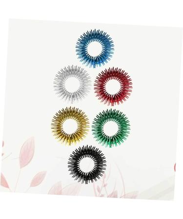 Kombiuda 6-Pack Finger Massage Rings | Acupressure Therapy Toy | Children's Finger Massager & Roller | Portable 2.8cm Finger Stimulator - Buy Online on GoSupps.com