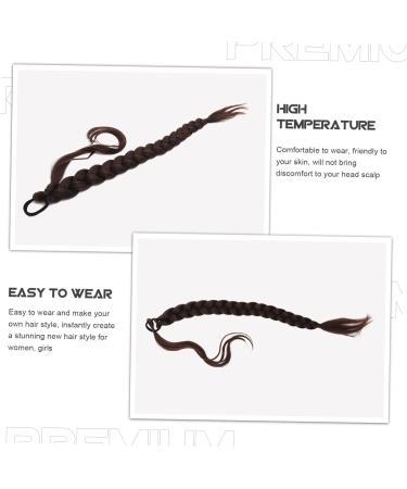 minkissy Wig Synthetic Wrap Around Braided Ponytail Hair Extensions for Women - High Temperature Wire Braid Ponytail Extension Tails Hair Extensions Ponytail Extension for Black Women 80X3CM Dark Red - Buy Online on GoSupps.com