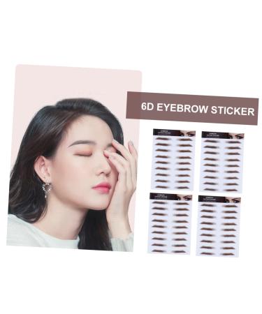 Housoutil 4pcs Eyebrow Stickers Eyebrow Stenciebrow Transfer Water Transfer Eyebrow Sticker Set Semi-permanent