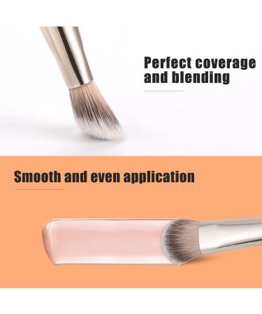 TEOYALL Under-Eye Concealer Brush | Small Flat Angled Synthetic Bristles for Flawless Coverage | Versatile Liquid Cream & Powder Makeup Tool - Buy Online on GoSupps.com