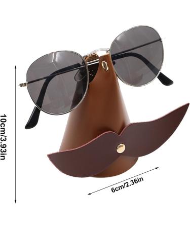 Shop Eseico Nasal Glasses Holders | Funny PU Leather Beard Glass Stands for Home & Travel - Buy Online on GoSupps.com