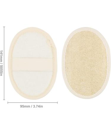 Exfoliating Loofah Sponge Pads - Set of 4 | Natural Body Scrubber for Shower Massage | Men and Women | Spa Bath Brush - Buy Online on GoSupps.com