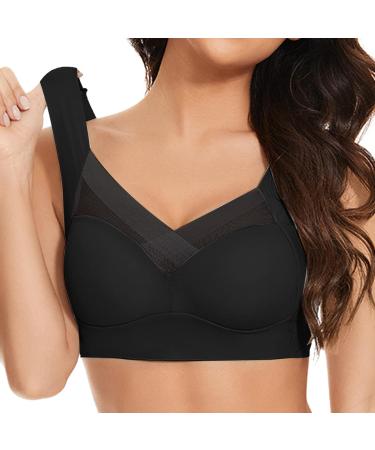Huyyydza Black XL Women's Large Site Tank Top - Adjustable BH Yoga Bustier Thin Side Fold & Side Breast Underwear - Buy Online on GoSupps.com