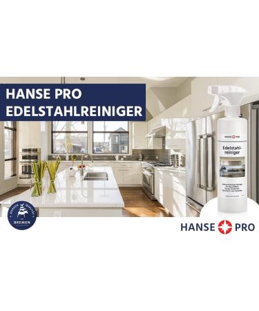 Hanse Pro Stainless Steel Cleaner - Ready to Use Fragrance-Free & Dye-Free Strip-Free Cleaning for Kitchen & Grill (4 x 500 ml) - Buy Online on GoSupps.com