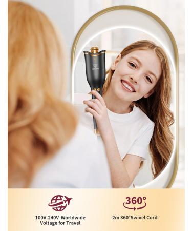 GHKJOK Automatic Curling Iron for Long Hair - 1 Ceramic Barrel 4 Heat Settings & 3 Timers Fast Heating Hair Curler - Ideal for Women - Shop Internationally - Buy Online on GoSupps.com