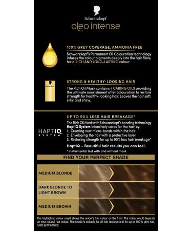 Schwarzkopf Oleo Intense Permanent Gold Brown Hair Dye 115g - Pack of 1 - Buy Online on GoSupps.com