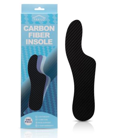 Carbon Fiber Insole Morton's Extension Orthotic  FAKILO 1 Piece Rigid Foot Support Insole Insert for Hallux Rigidus  Turf Toe  Hallux Limitus - 265 mm - Women's Size 11-11.5  Men's 10-10.5