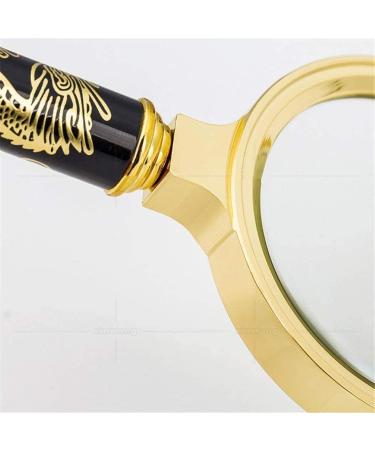 Professional ES Vision aids 90mm Large Detachable Yellow High-end Carved Dragon Magnifying Mirror Hand-held Stationery Office Supplies Full of Stars - Buy Online on GoSupps.com