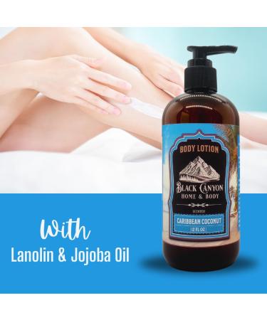 Black Canyon Caribbean Coconut Scented Body Lotion with Lanolin and Jojoba Oil 12 Oz - Buy Online on GoSupps.com