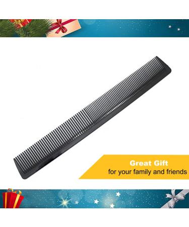 Carbon Fiber Cutting Comb Professional 8.3 - Anti Static Heat Resistant Hair Dressing Comb for All Hair Types - Fine and Wide Teeth Barber Comb in Black - Buy Online on GoSupps.com