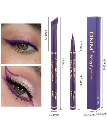 Kaely 2Pcs Purple & Light Purple Liquid Wing Eyeliner Stamp Eye Pencil Set - Waterproof Colorful Eye Liners - Stencils Included - 2 Count Pack - Buy Online on GoSupps.com