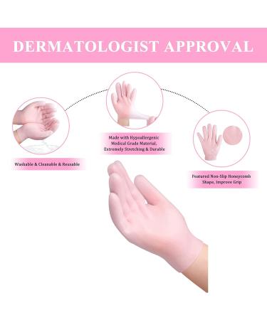 Moisturizing Silicone Gel Spa Gloves for Dry, Aging Hands - 1 Pair - Buy Online on GoSupps.com