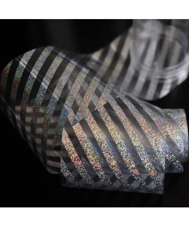 Nail art/nail foil/transfer foil - silver holo/transparent - 1400-N70